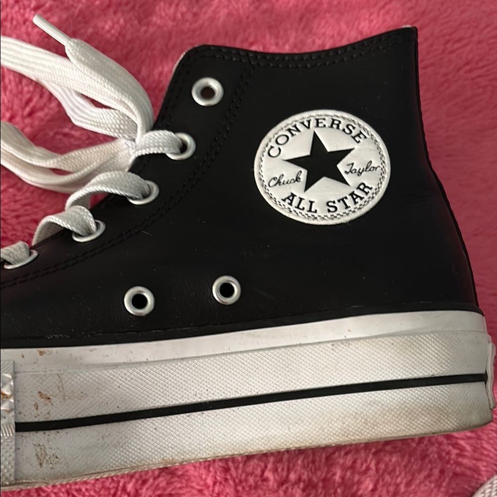 Converse Black and White High-Tops - Picture 3 of 8